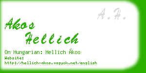 akos hellich business card